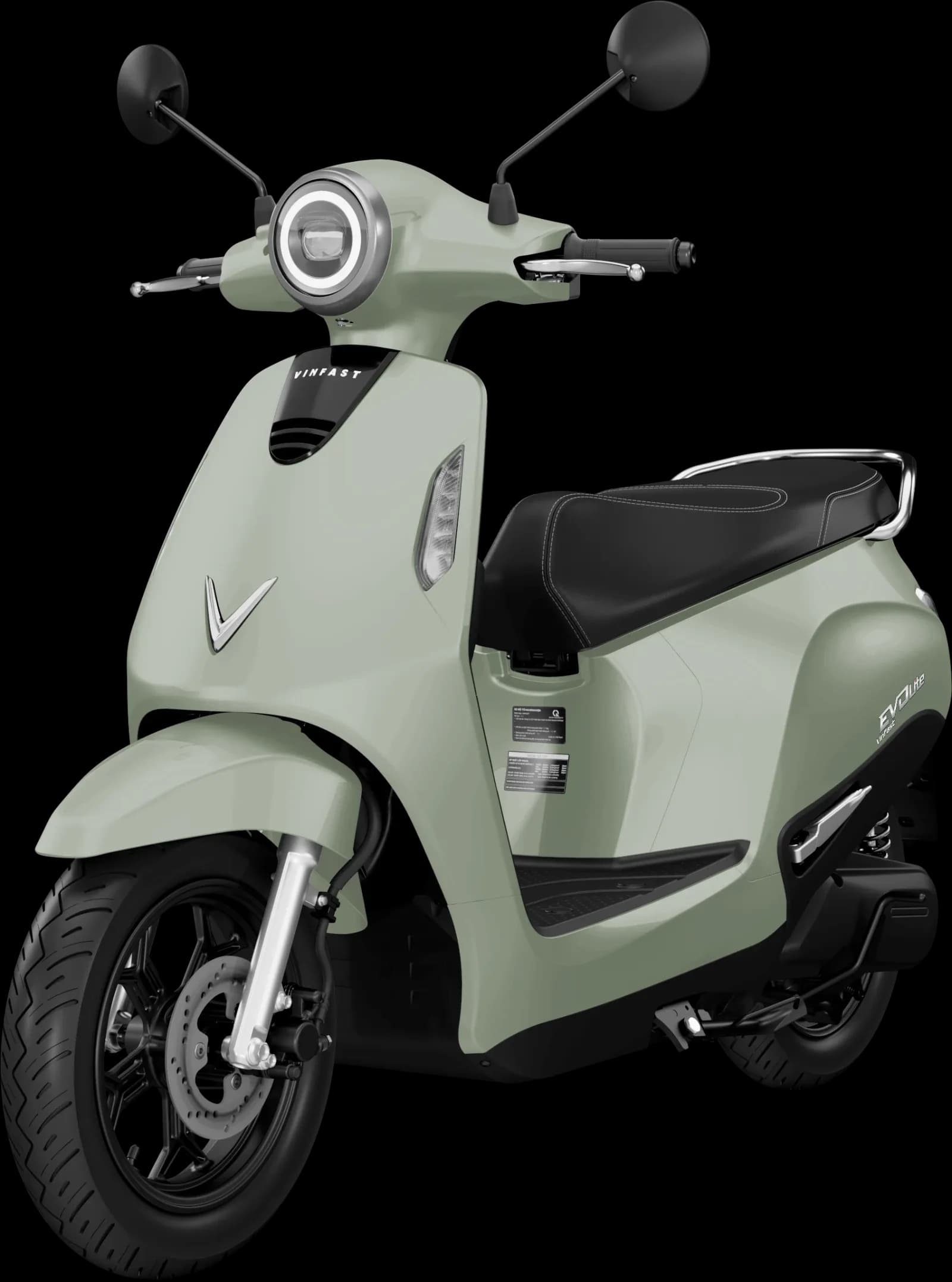 Xe máy điện VinFast Evo Lite đổi pin màu xanh oliu 3