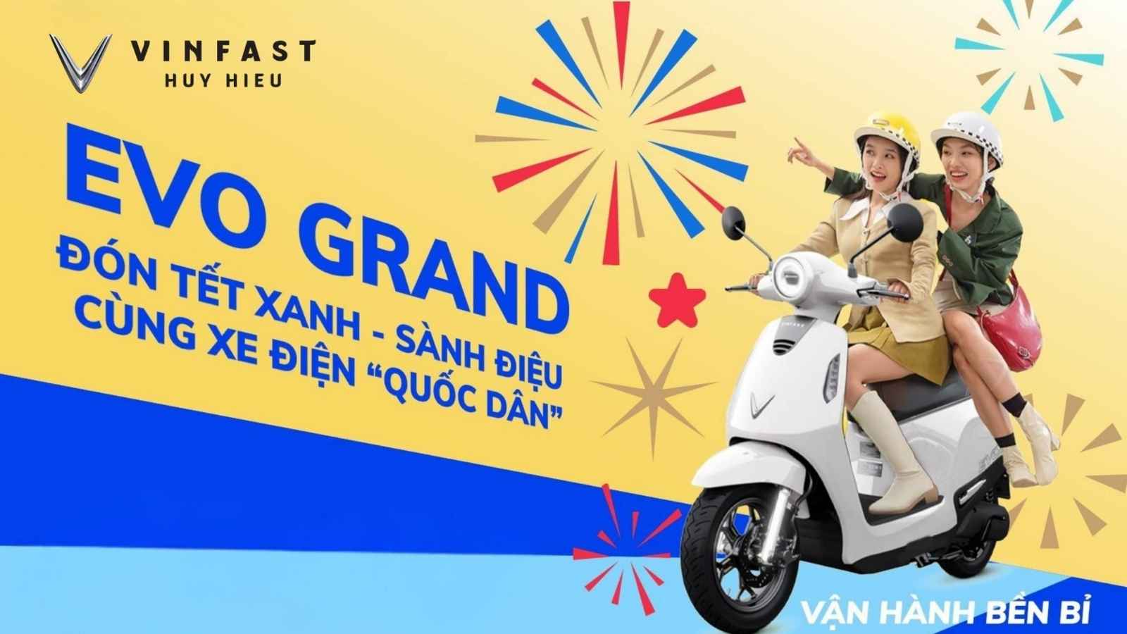 Xe máy điện VinFast Evo Grand với ưu đãi tháng 2/2026, thiết kế trẻ trung phù hợp di chuyển hằng ngày