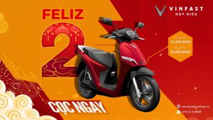 Banner xe máy điện - Lịch mở bán VinFast Feliz II đổi pin 2026 màu đỏ kèm thông tin giá bán thuê pin và mua pin