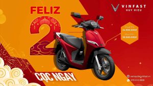 Banner xe máy điện - Lịch mở bán VinFast Feliz II đổi pin 2026 màu đỏ kèm thông tin giá bán thuê pin và mua pin