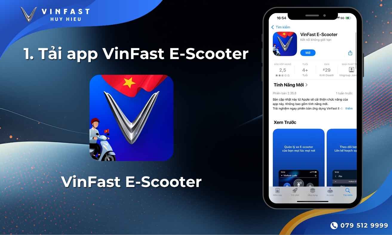 Hướng dẫn 3 bước tìm tủ đổi pin xe máy điện Vinfast.