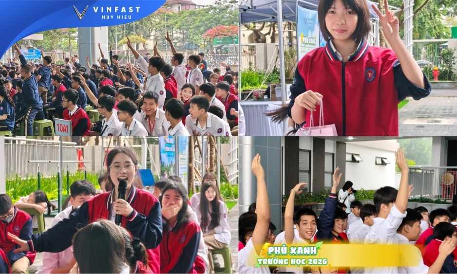 Chương trình Phủ xanh trường học được đông đảo học sinh và thầy cô quan tâm.