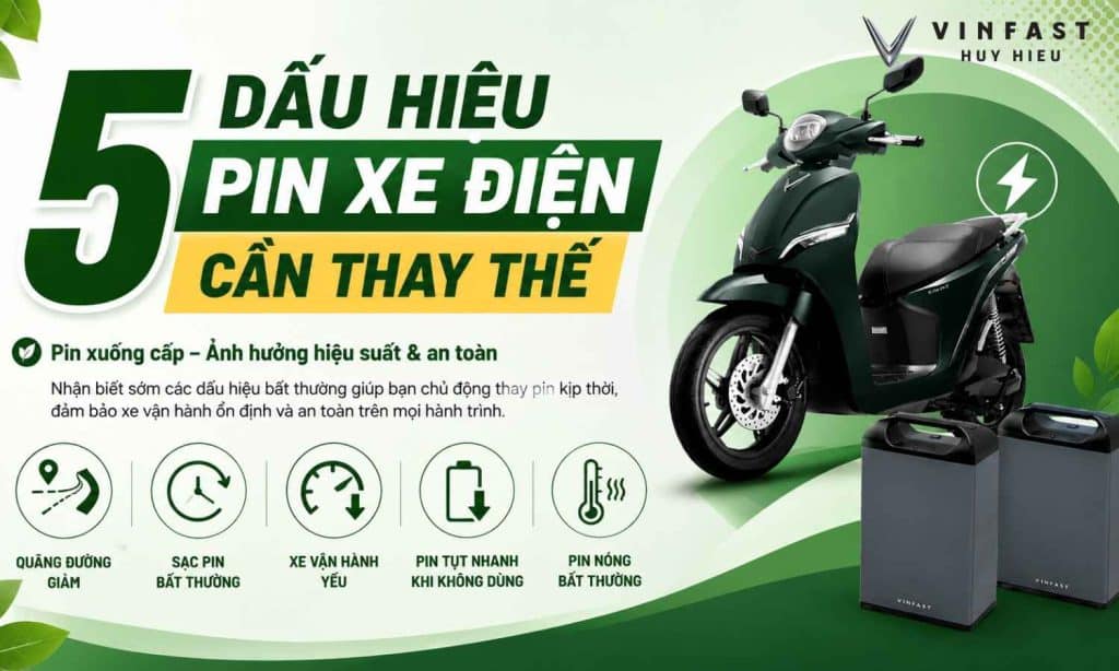 5 dấu hiệu pin xe điện cần thay thế ngay