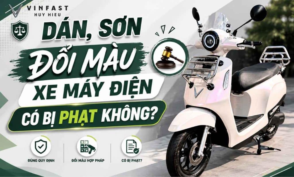 Dán, sơn đổi màu xe máy điện có bị phạt không theo quy định?