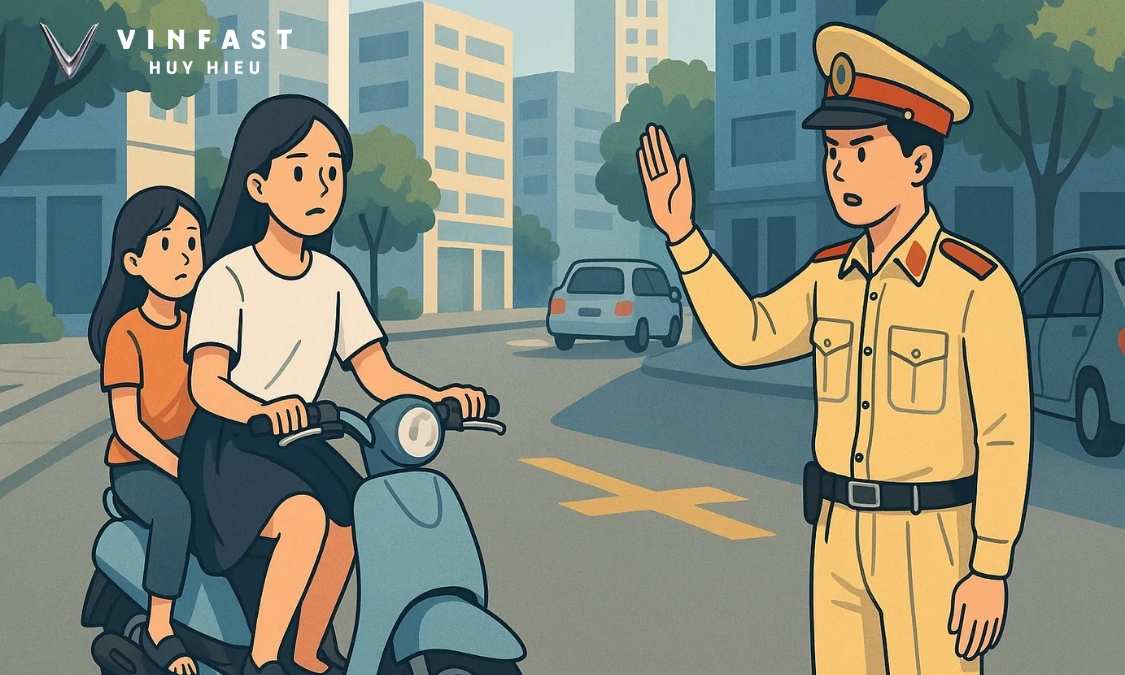 Xe máy điện bị giao thông bắt khi không tham gia mua bảo hiểm xe.