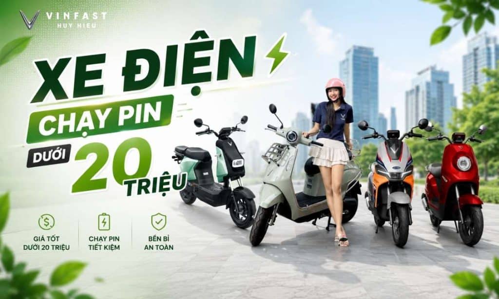 Top xe điện chạy pin dưới 20 triệu