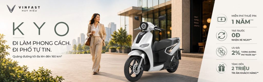 VinFast kyo với thiết kế mềm mại nữ tính.