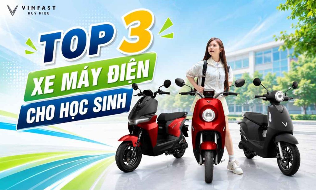 Top 3 xe máy điện cho học sinh an toàn, bền bỉ