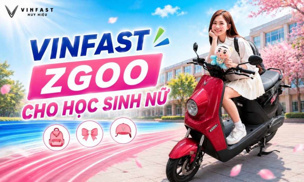 Xe điện VinFast Zgoo dành cho học sinh nữ