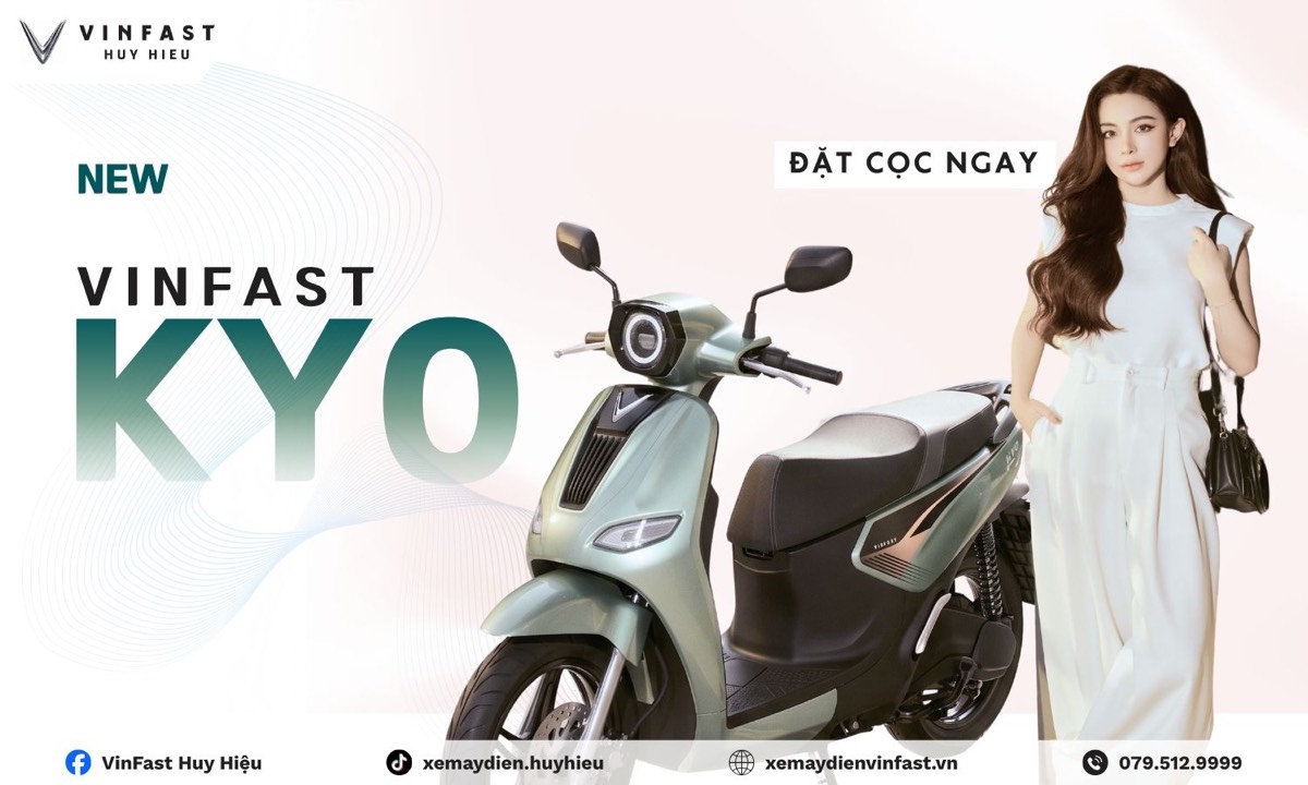 Thiết kế thanh lịch của xe máy điện VinFast Kyo